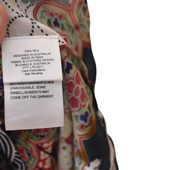 Camilla "Vintage Vixen" Asymetric Wrap Dress 100% Silk SOLD OUT $665 MSRP - Picture 7 of 11